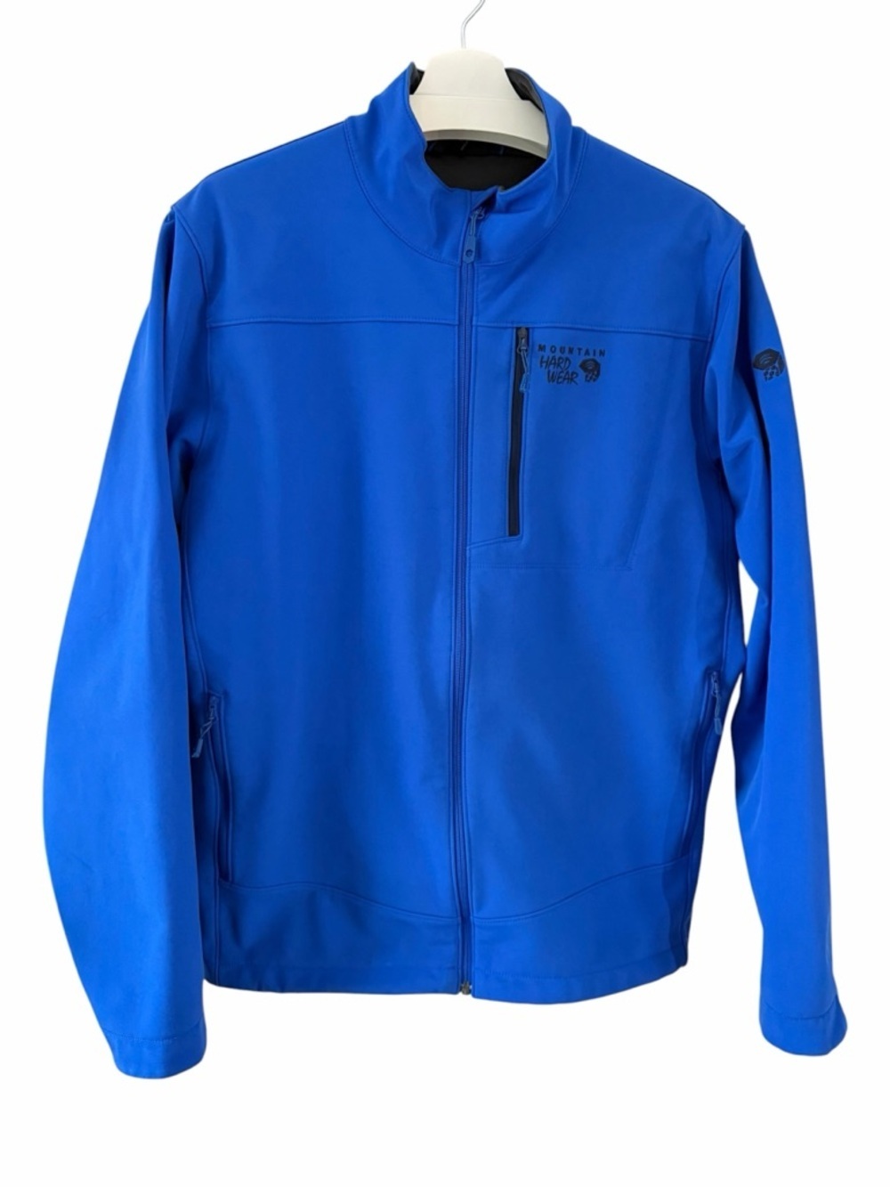 MOUNTAIN HARDWEAR Blue Softshell Fleece-Lined Outdoor Jacket size L